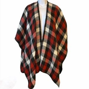 BOGO Woolrich reversible blanket wrap shrug plaid
